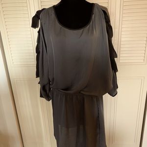 Gray and black dress